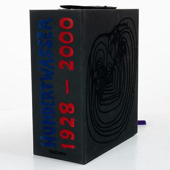 Friedensreich Hundertwasser, Books, 2 vols, 9790/10000, with accompanying colour etching, stamped signature and numbered 1004/2000. Taschen, 2000, Cologne.