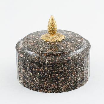 An early 19th century lidded butter dish.