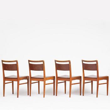 Axel Larsson, a rare set of four chairs, Svenska Möbelfabrikerna, Bodafors, 1940s-50s.
