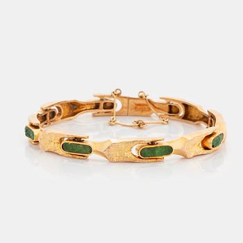 446. A 14K gold and zoisite Lapponia bracelet "Namban".