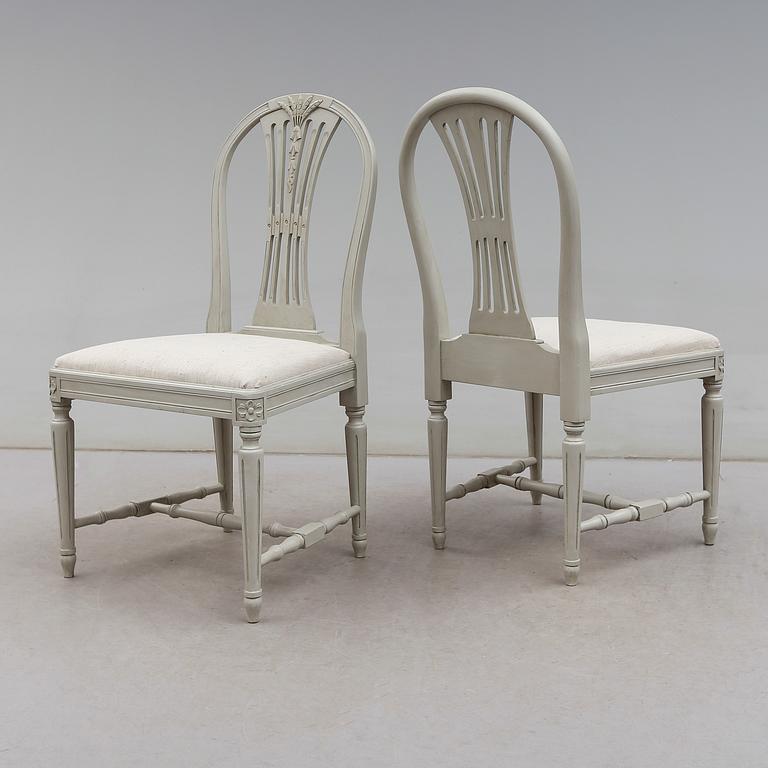 STOLAR, 8 st, gustaviansk stil, 1900-talets andra hälft.