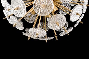 A CEILING LAMP BY VAL SAINT LAMBERT MID 20TH CENTURY.