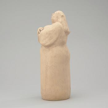 An Åke Holm terracotta figure of a woman, Höganäs 1940's.