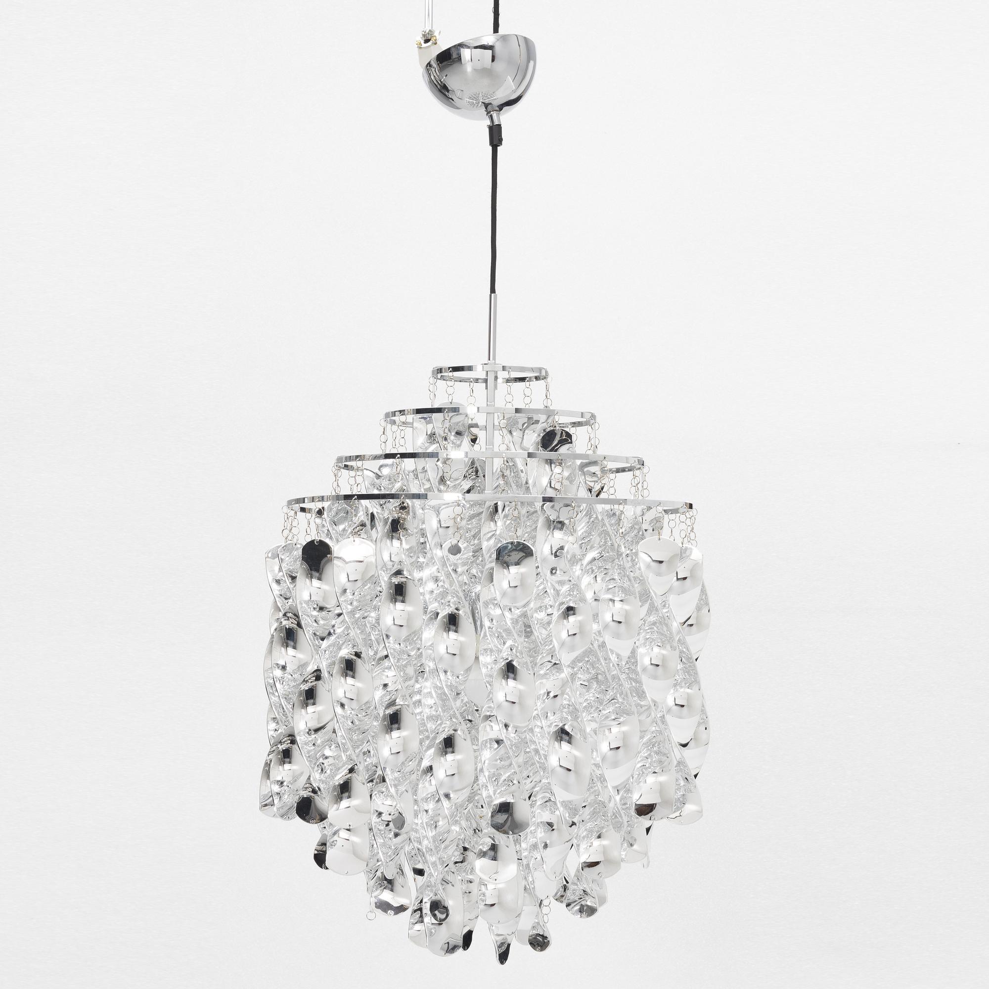 A 'Spiral SP01' pendant lamp by Verner Panton, designed 1969.