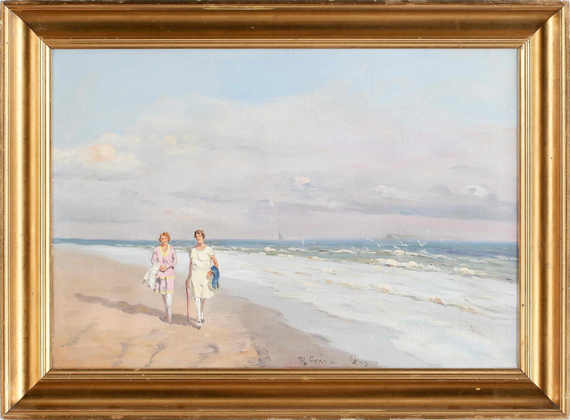 THEODOR FRIIS. Olja på duk. Signerad TH Friis Skagen.