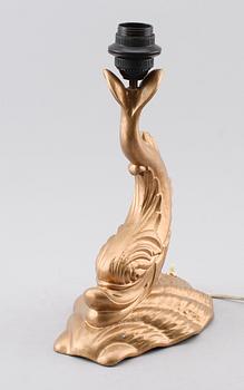 BORDSLAMPA, bronserad metall, 1900-talets mitt.
