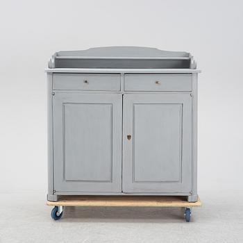 A painted cupboard, first half of the 19th Century.