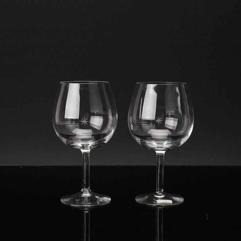 VINGLAS, 6+6 "Bouquet" design Signe Persson Melin, Kosta Boda.