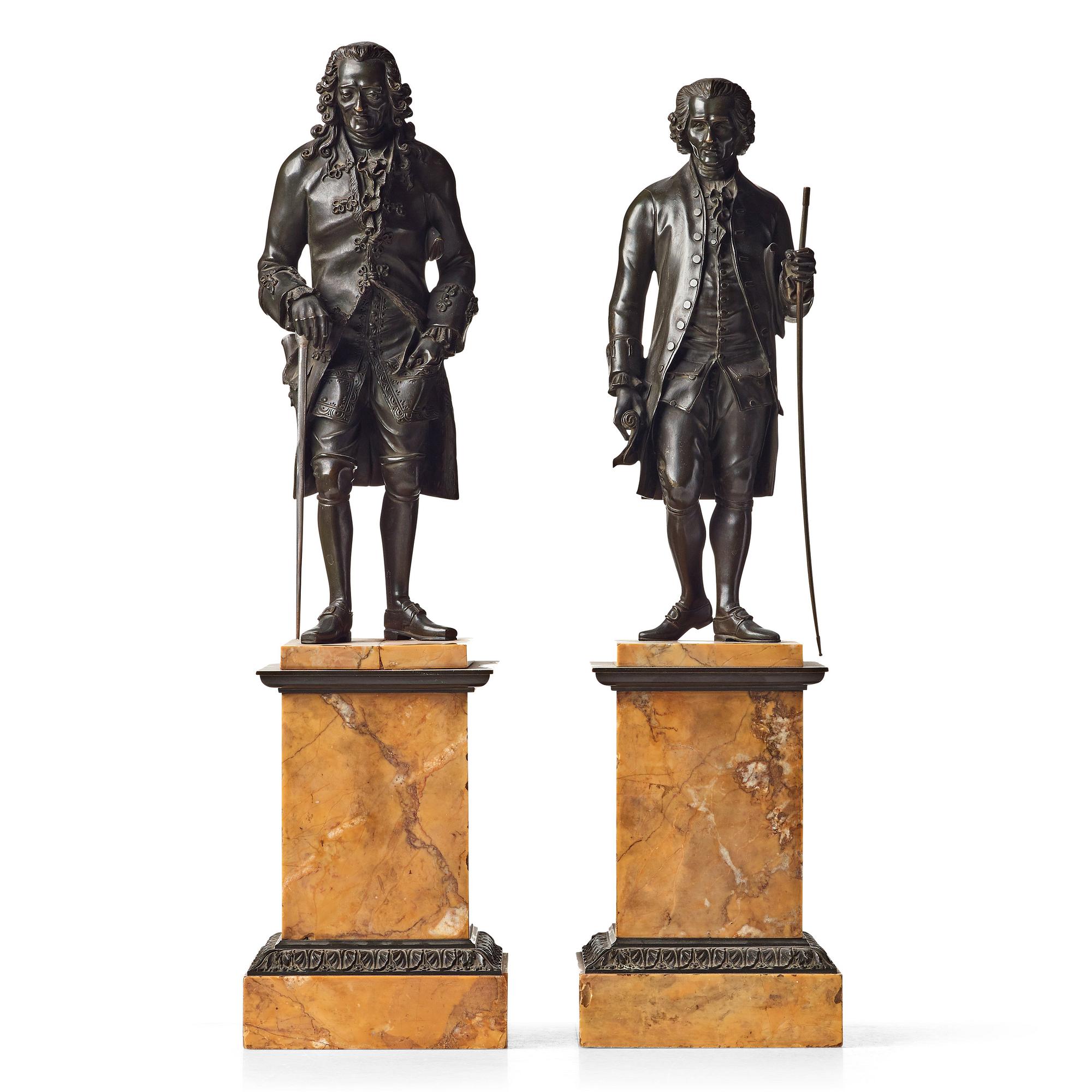 BORDSSKULPTURER, ett par, Frankrike, omkring 1825.