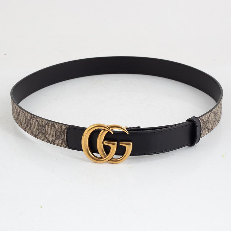 Gucci, skärp, "GG Supreme DB", storlek 90.