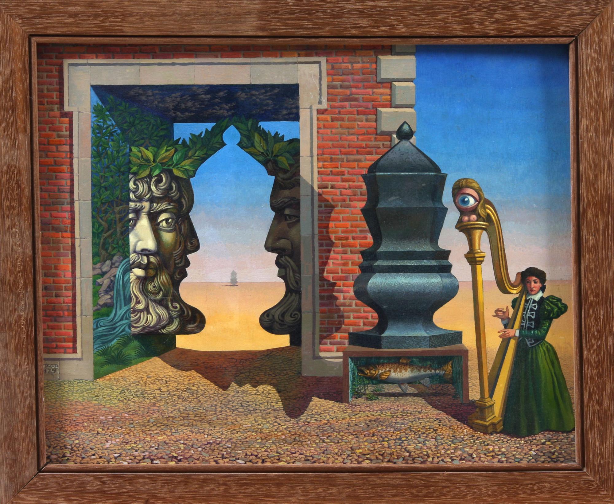 CECIL TODD, olja på pannå, sign.