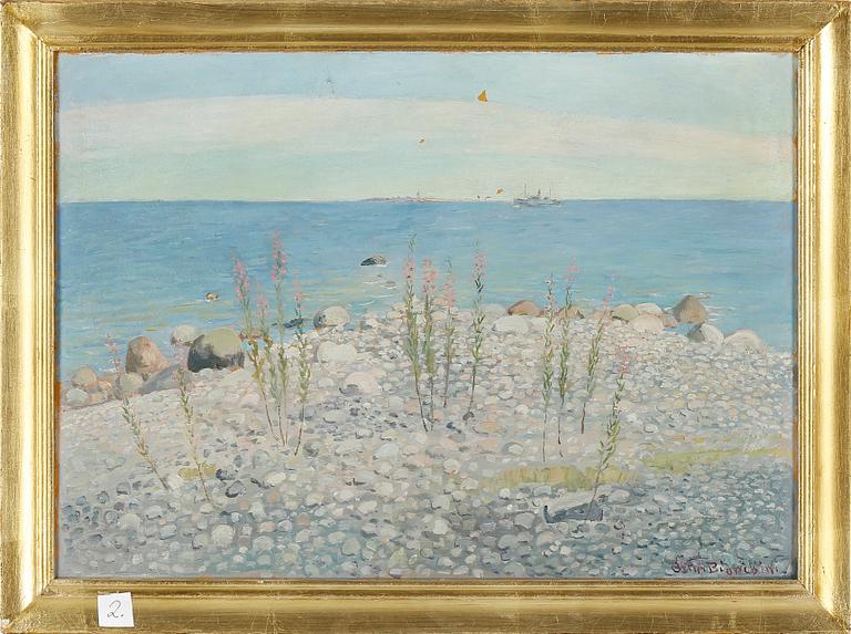 ARTHUR BIANCHINI, olja på pannå, signerad.