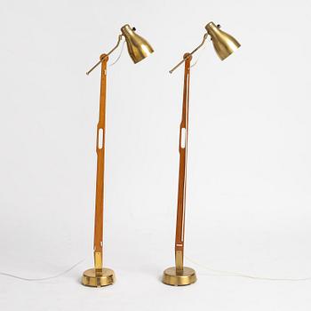 Hans Bergström, a pair of floor lamps model "544", ateljé Lyktan, Åhus, 1940s-50s.