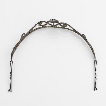 Steel tiara.