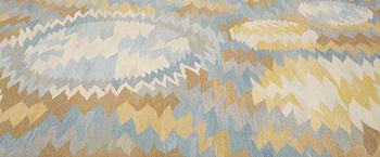 Barbro Nilsson, MATTA, "Solfläckar", gobelängteknik, ca 337,5 x 226 cm, signerad AB MMF BN.