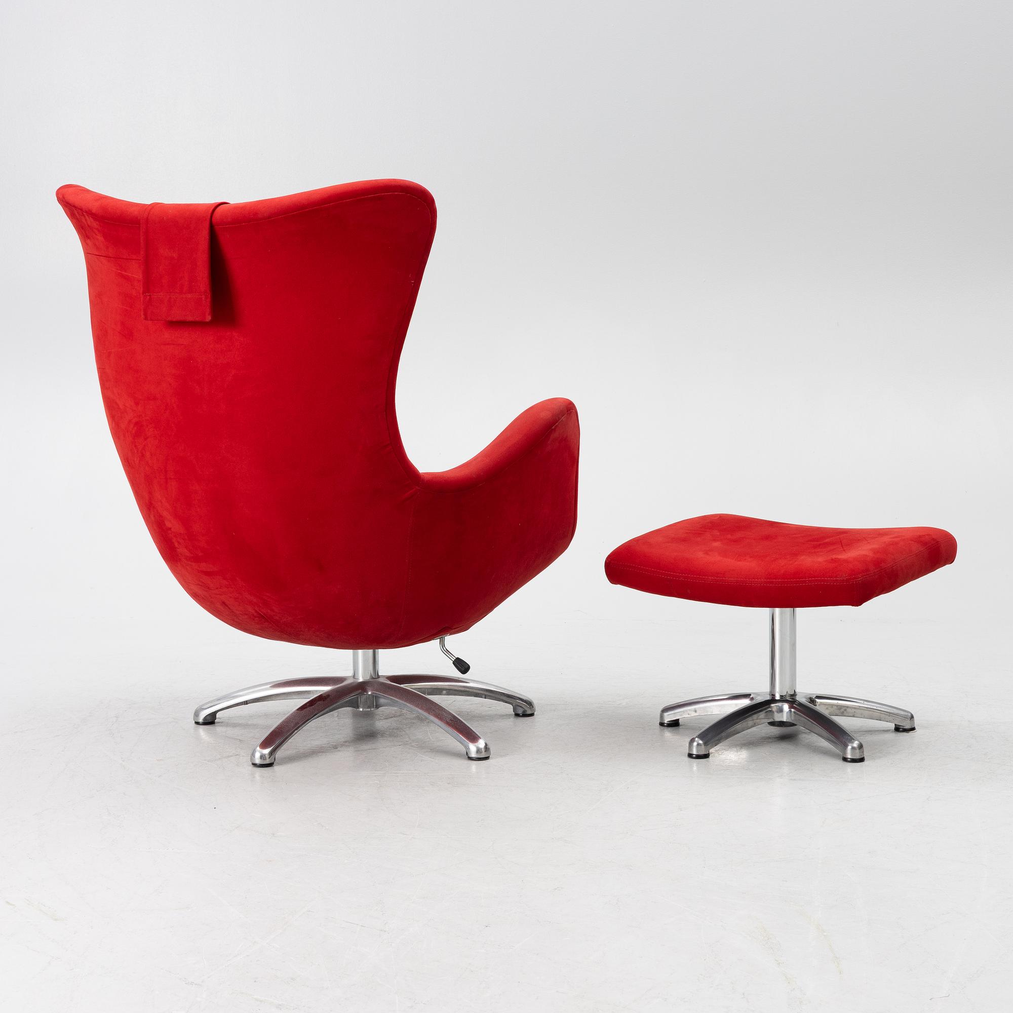 Gustav Axel Berg, armchair and footstool, "Status", Bröderna Andersson.