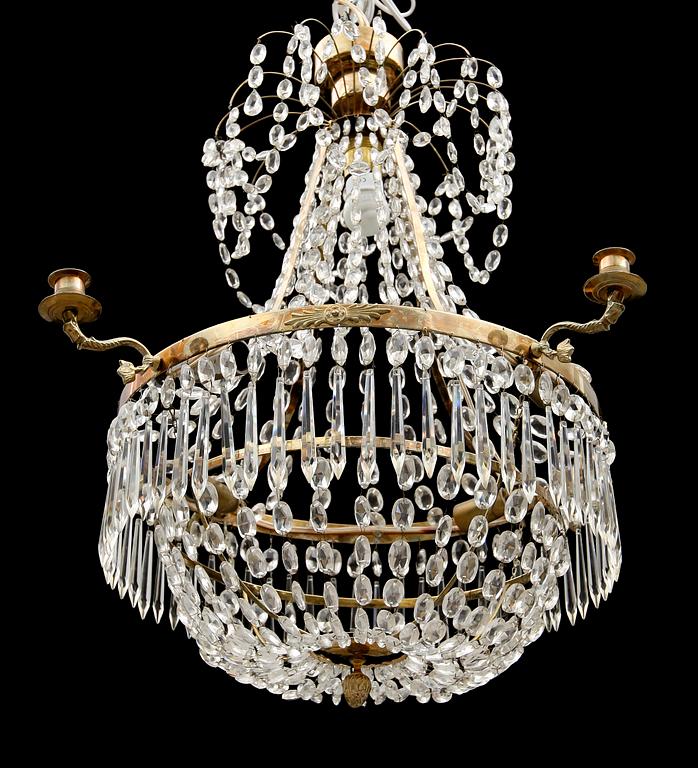 LJUSKRONA, gustaviansk stil, 1900-tal. Höjd ca 70 cm.