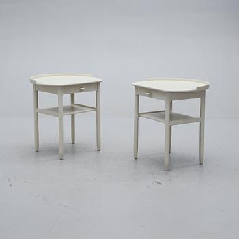 SÄNGBORD, ett par, Sven Engström och Gunnar Myrstrand, Bodafors, 1900-talets andra hälft.