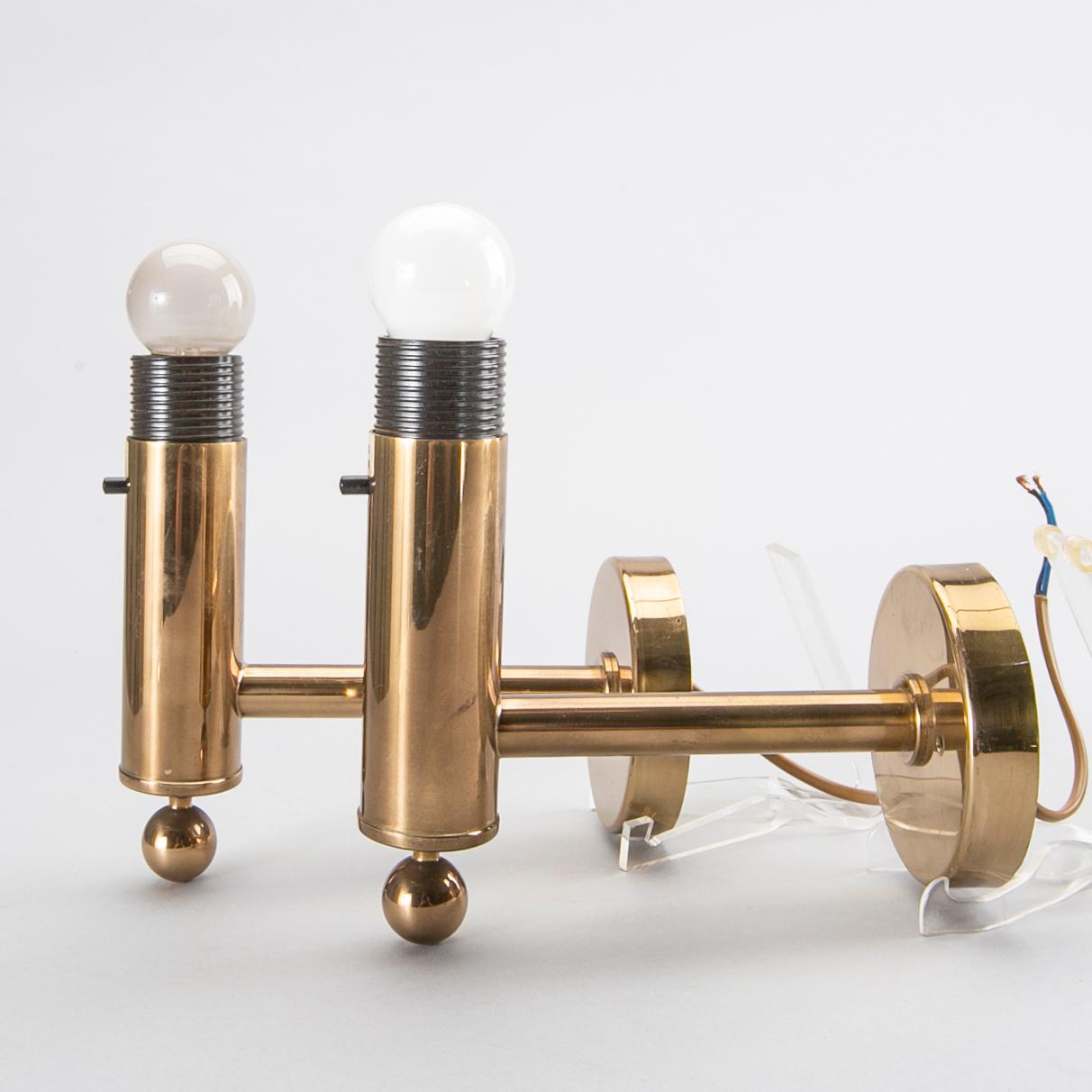 BERGBOMS, a pair of wall lamps, "V-18", second half of 20th century.