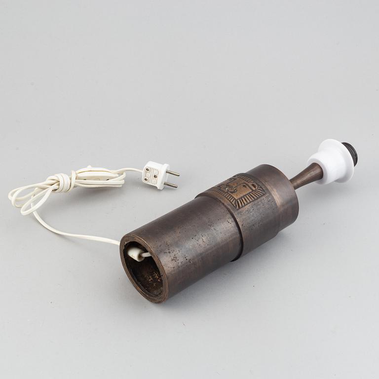 Stig Blomberg, a bronze table lamp, second half of the 20th century.