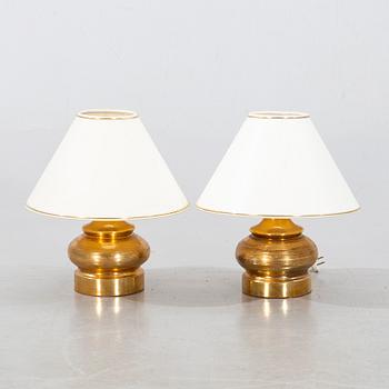 A PAIR OF TABLE LAMPS, assigned Bitossi, Italy, second half of the 20th century.