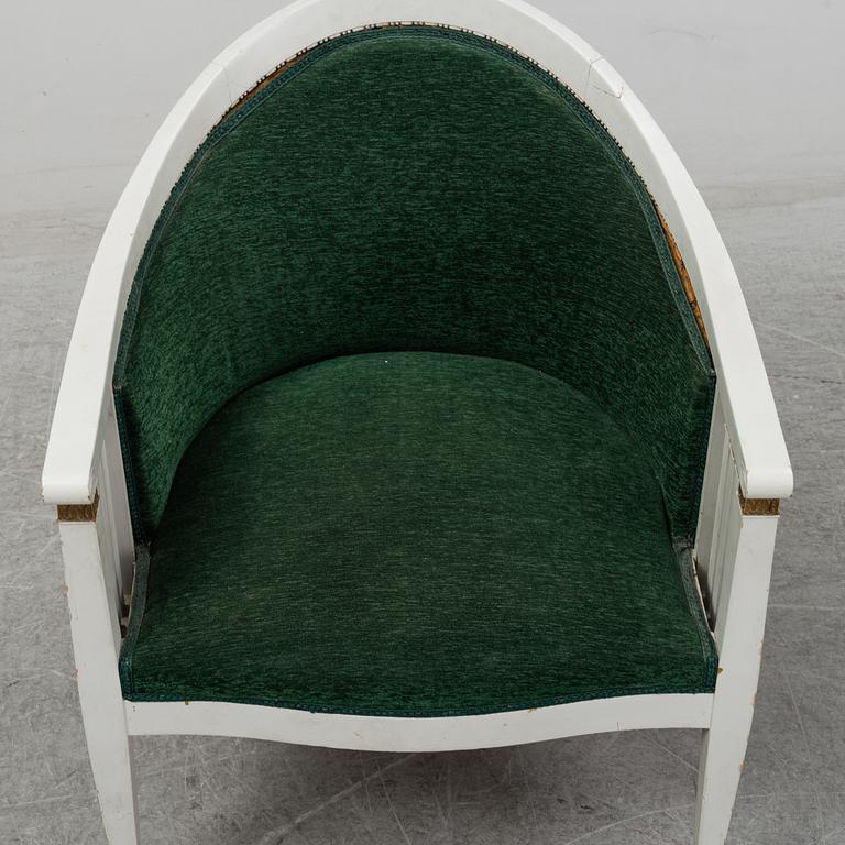 A circa 1900 art nouveau armchair.