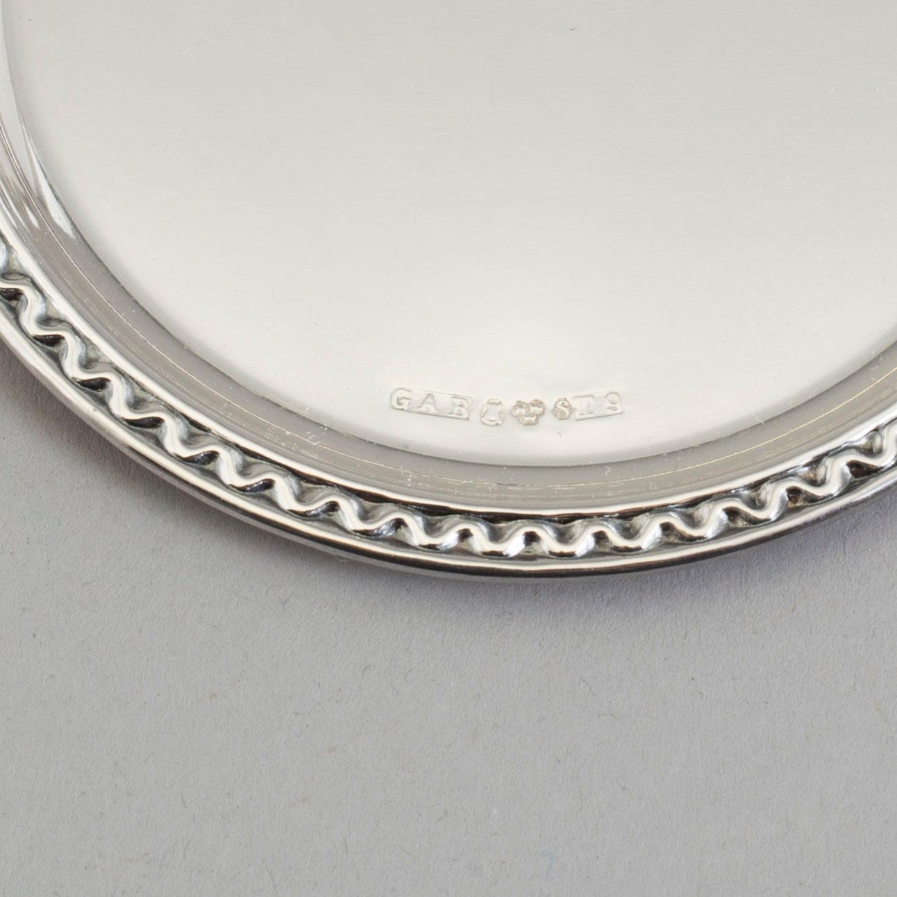 COASTERS, 12 st, silver, GAB, Stockholm 1967.