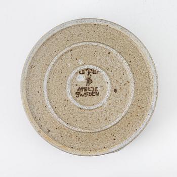 Inger Persson, vaser, 3 st och skål, Rörstrand Ateljé.