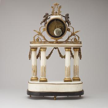 A Louis XVI late 18th century mantel clock.