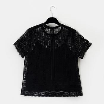 Marc Jacobs, a silk and cotton top, size 0.