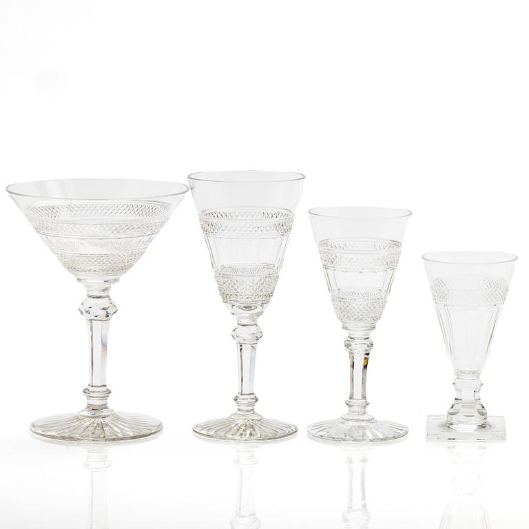 Edward Hald, Glass service, 68 pieces, “Rio”, Orrefors.