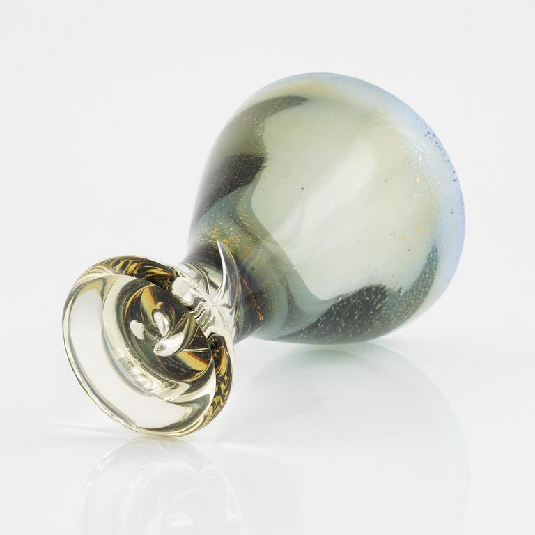 A glass vase, probably Italy, late 20th Century.