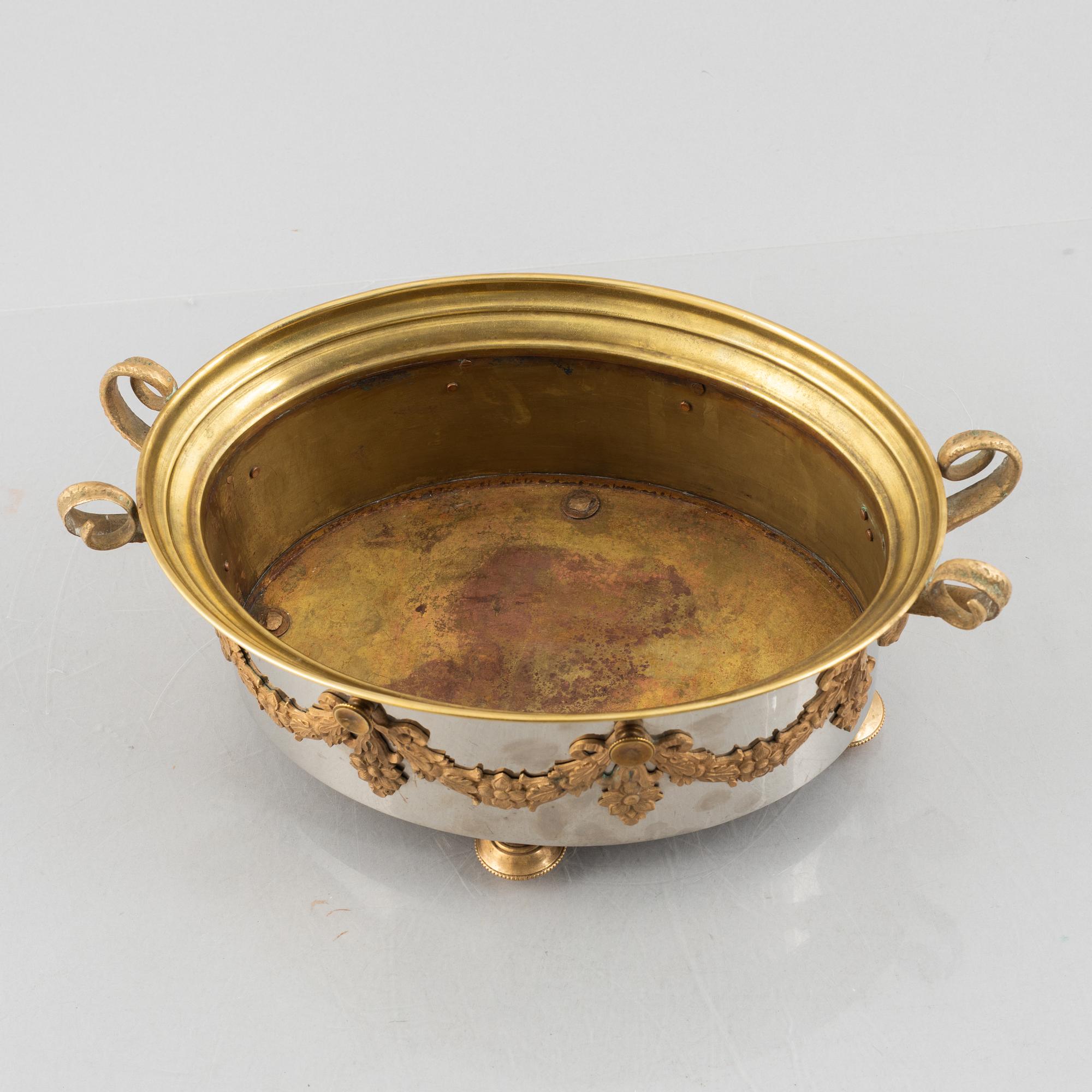 A jardinière, Skultuna Messingsbruk, Sweden, circa 1900.