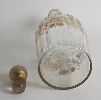 KARAFF MED PROPP, glas. 1800-tal.