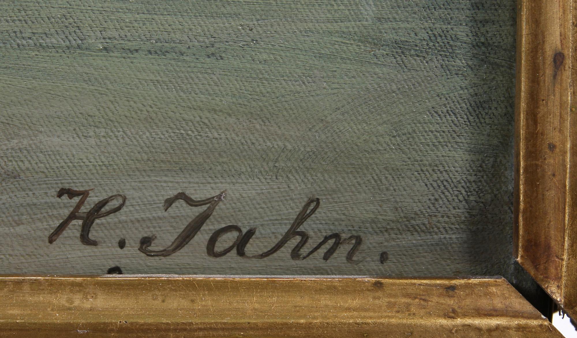 HANS EMIL JAHN, tillskriven, olja på duk, sign o dat 1884.