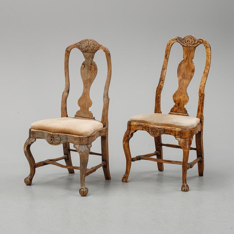 Twelve matched late Baroque style chairs, first half of the 18th Century.