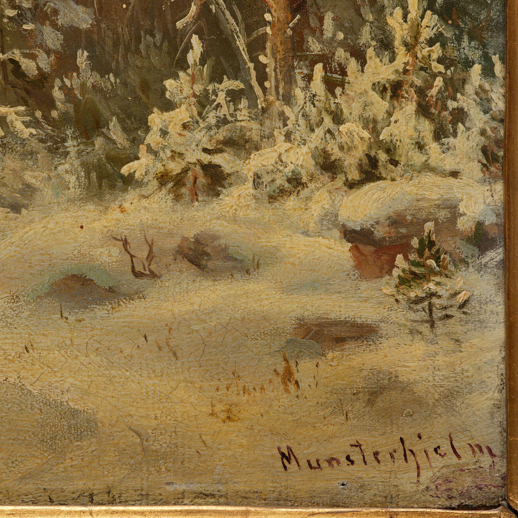 Hjalmar Munsterhjelm, Slädåkning i vinterlandskap.