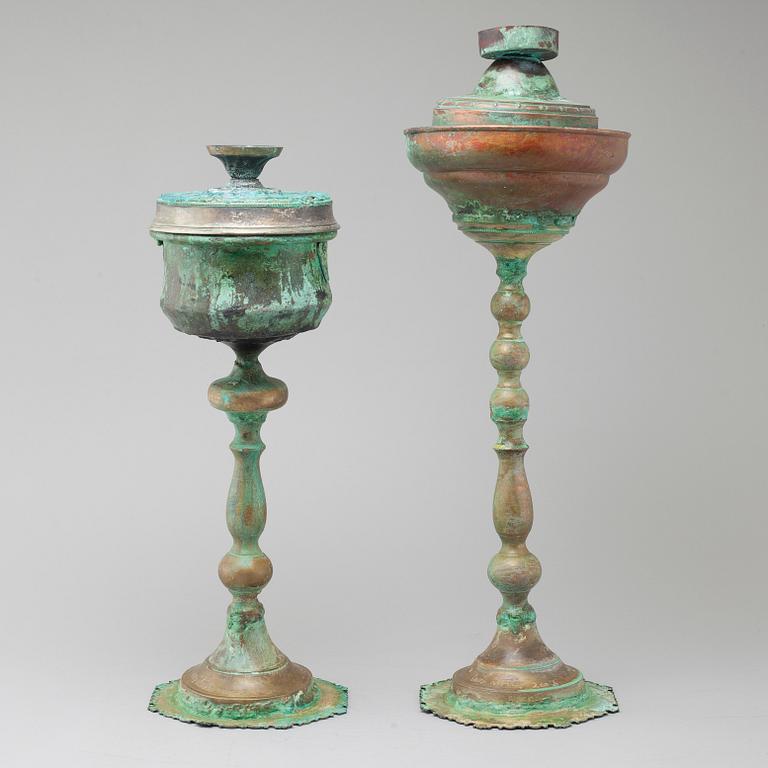 a two part sculpture, signed and dated 2003.