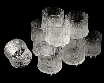 GLAS, 19 st SAMT LJUSSTAKAR, ett par, "Festivo", T Sarpaneva samt "Ultima Thule", T Wirkkala, Iittala, 1900-tal.