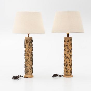 Bordslampor, ett par, samtida.