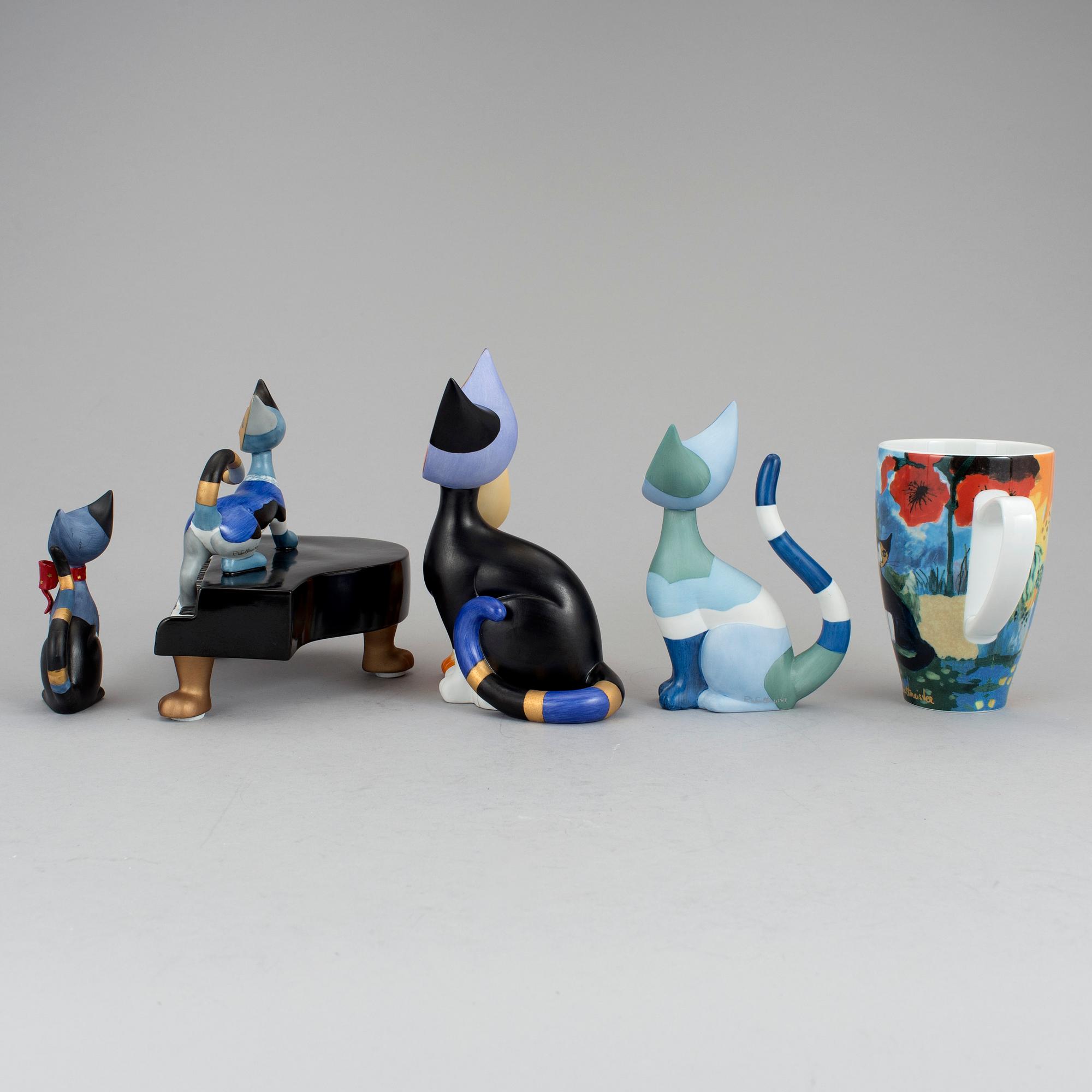 ROSINA WACHTMEISTER, 5 figuriner, porslin, Goebel.