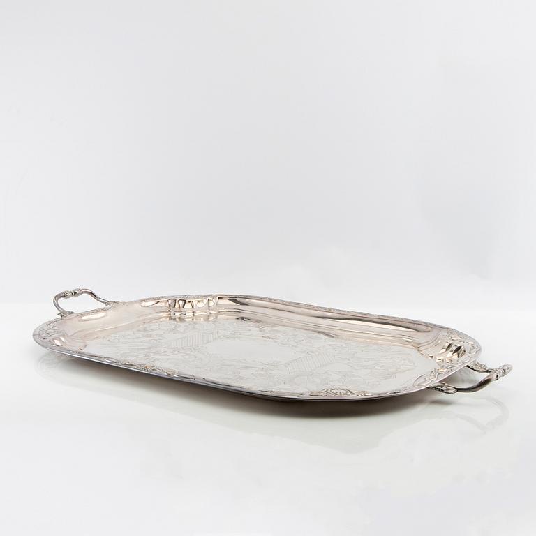 Trays 2 pcs of nickel silver, first half of the 20th century.