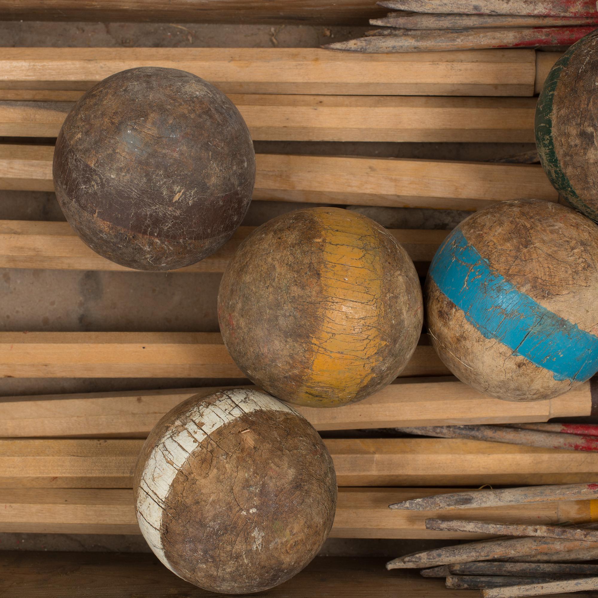 A set of croquet tools, Nordiska Kompaniet Stockholm, first half of the 20th century.