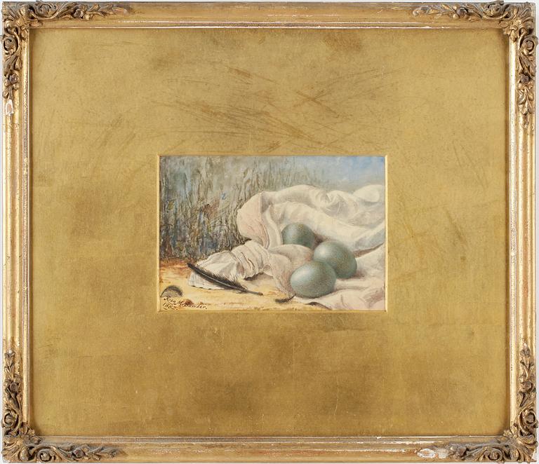 OKÄND KONSTNÄR, akvarell, signerad Rose Maud Bowser daterad 1882.