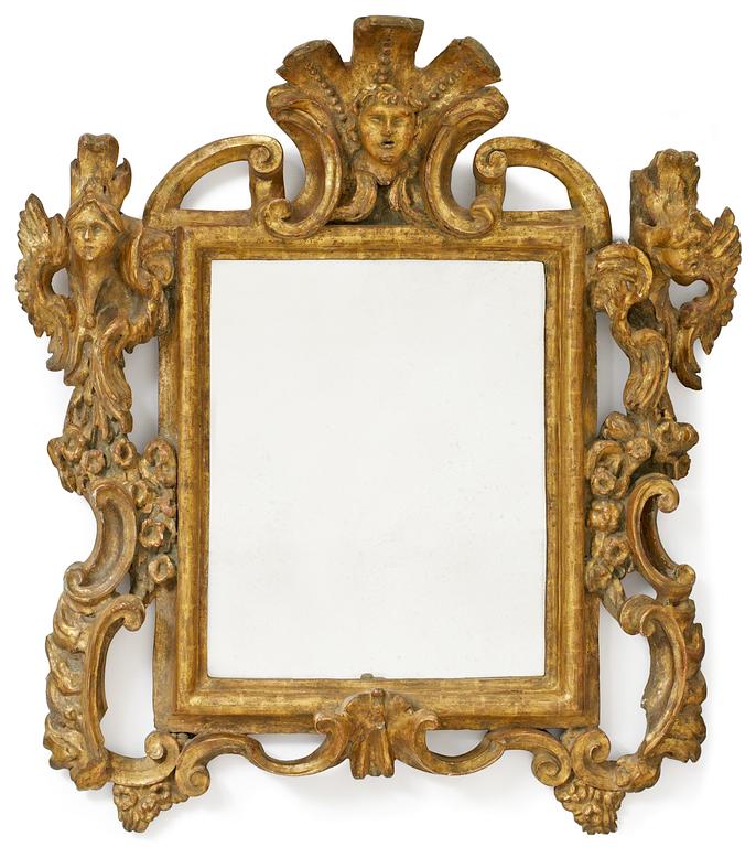 An Italian Baroque mirror.