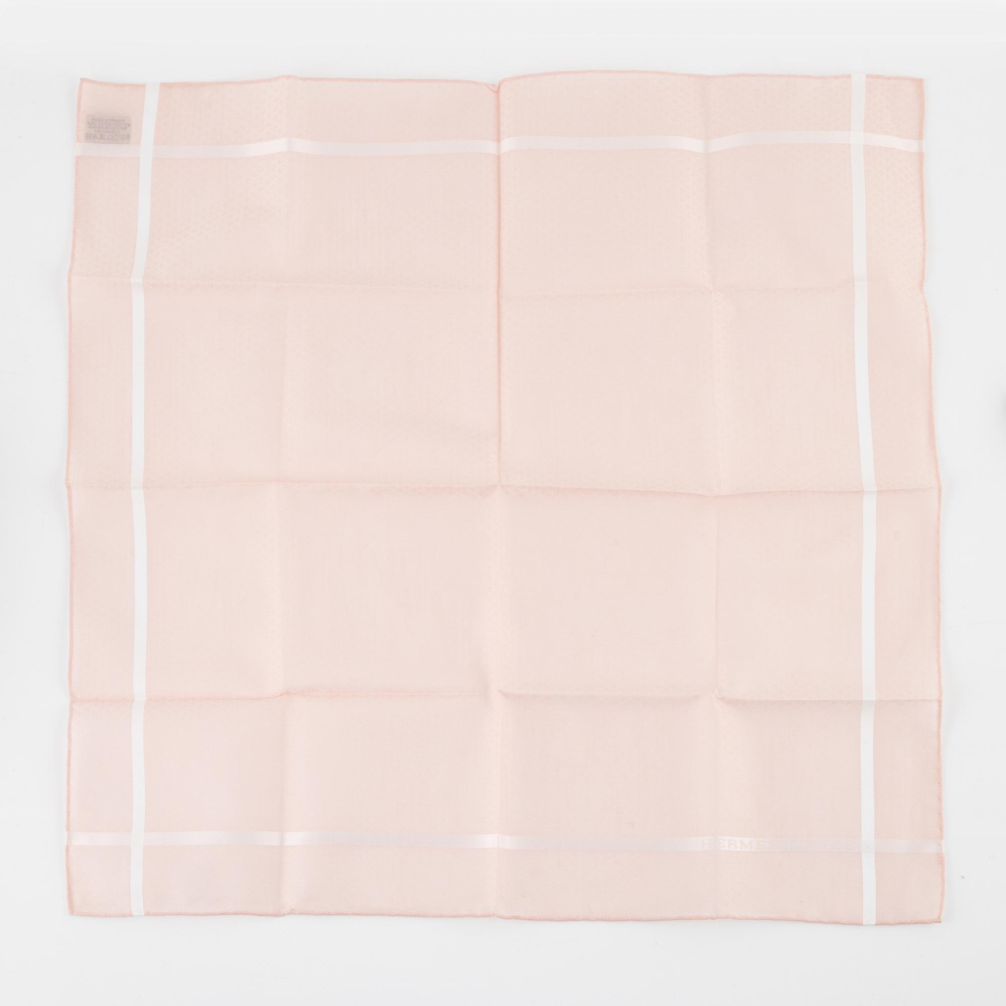 Hermès, handkerchiefs, 2 pcs, in case.