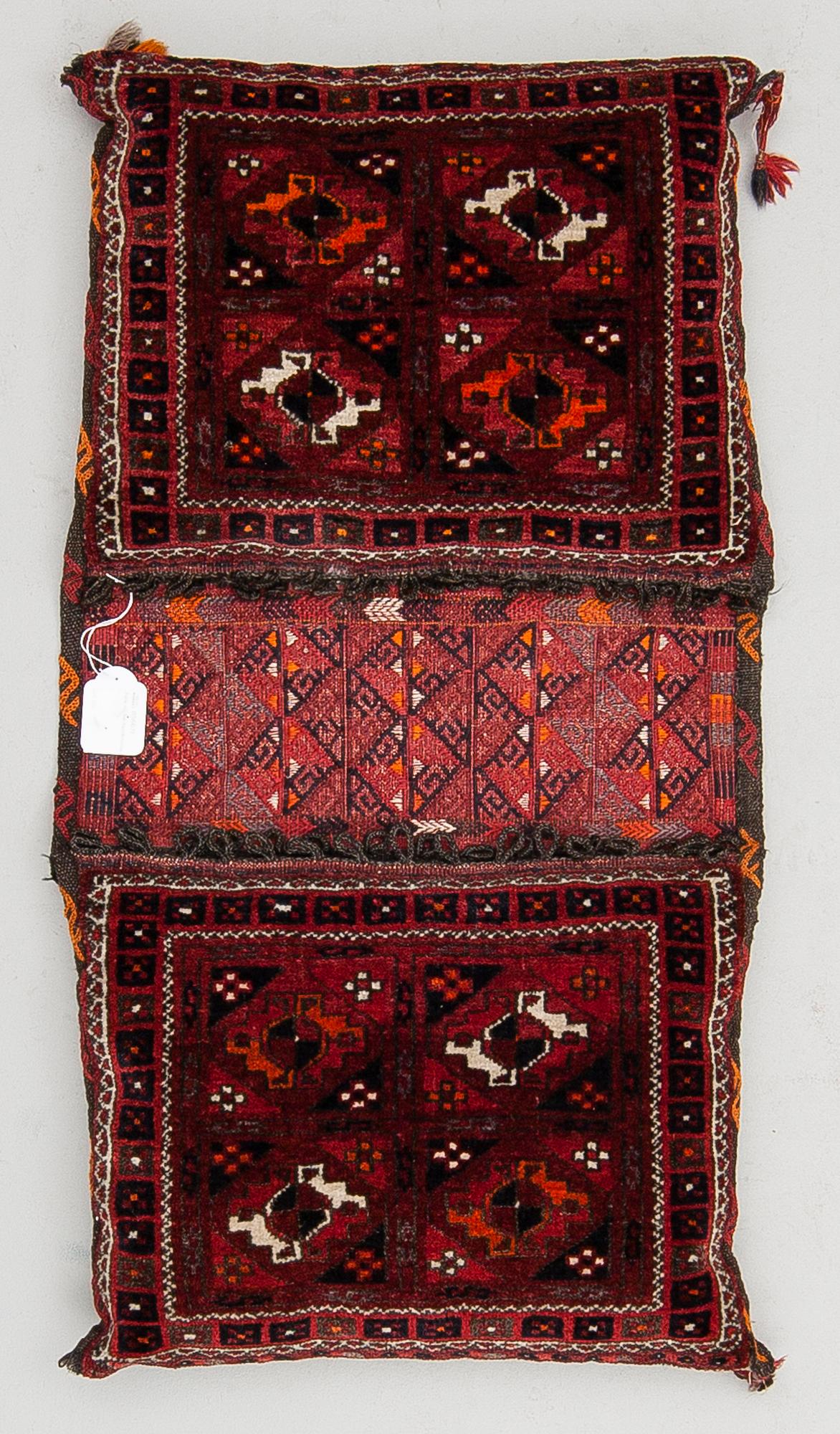 Camel saddle bag, circa 102 x 56 cm.