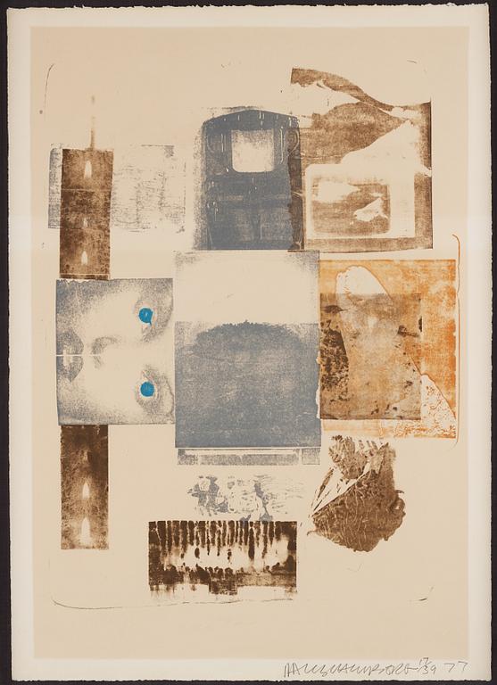 Robert Rauschenberg, lithograph in colours. Signed and numbered 17/39.
