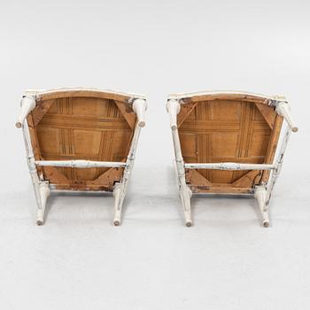A pair of late Gustavian chairs by J. E. Höglander (master in Stockholm 1777-1813).