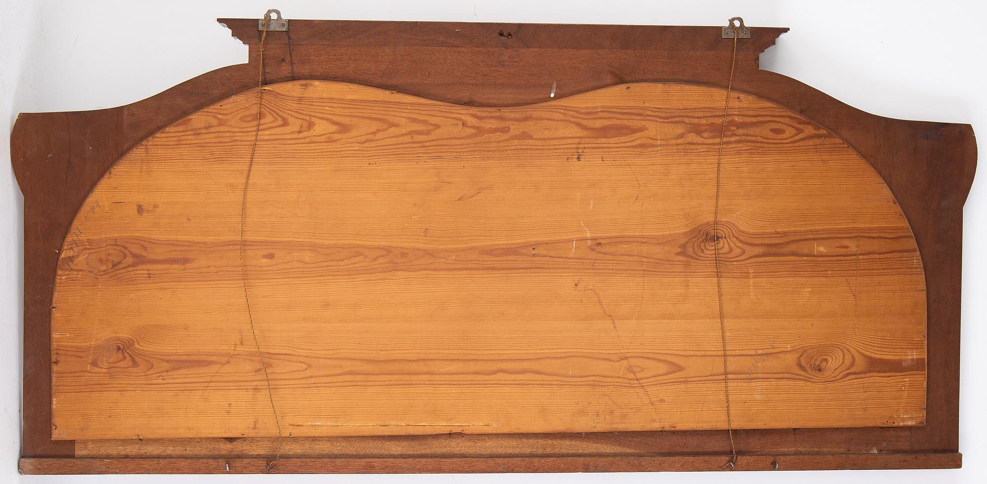 A mahogany Art Nouveau mirror, early 20th century.